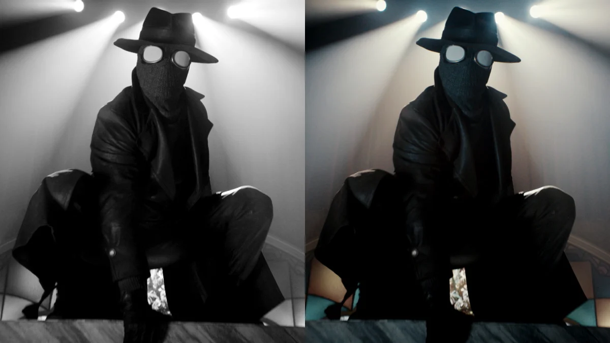Wie Spider-Noir Farb- und Schwarzweißversionen der Show schaffte